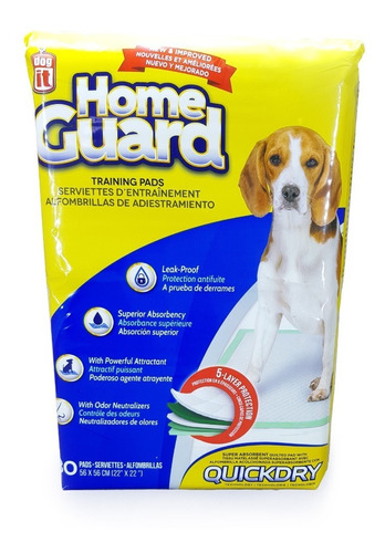 Paños Educativos Para Perros Sanitario Dogit Homeguard X 90