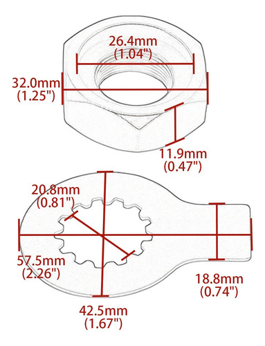 Tuerca Seguro Sprocket Yamaha R6 1999-2006 Thundercat 95-07 (Usado)