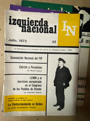 3 Revistas Izquierda Nacional Socialismo Argentina Lote, Ez5