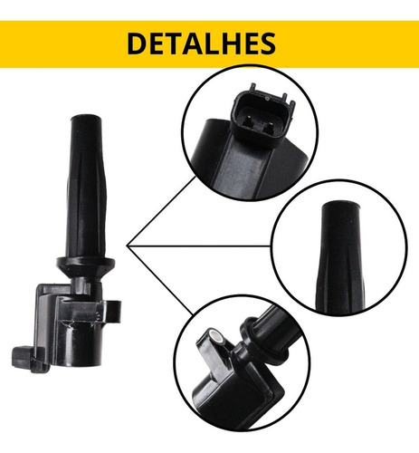 Kit 4 Bobina Ignição Ecosport 2.0 16v Duratec 2008 A 2019