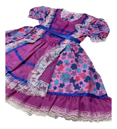 Vestido Festa Junina Quadrilha São João Com Calção E Tiara.