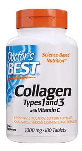 Colageno Hidrolizado 1 Y 3 + Vit C 180 Tabletas 1000mg C12 Sabor Sin Sabor