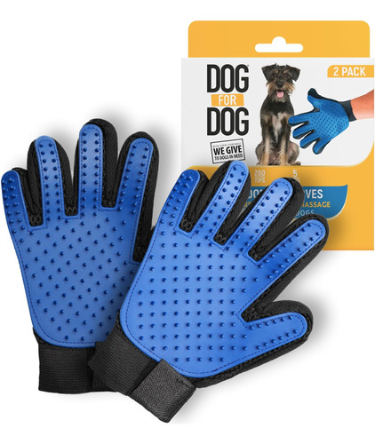 Dog For Dog Pet Grooming Gloves - Guantes De Lavado Para Per