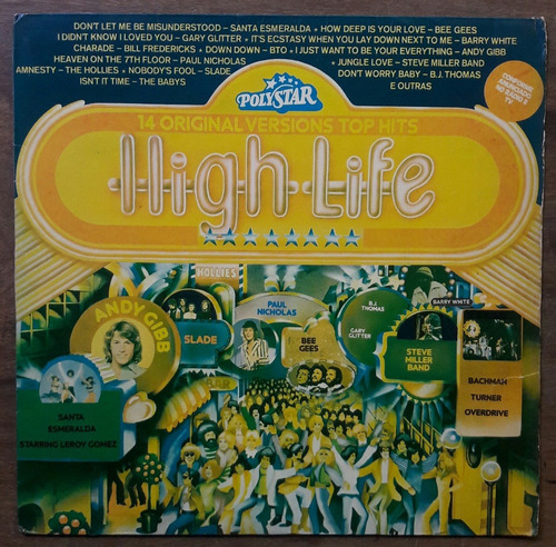 Lp High Life Slade Barry White Bee Gees Gary Glitter Vinil (Usado)