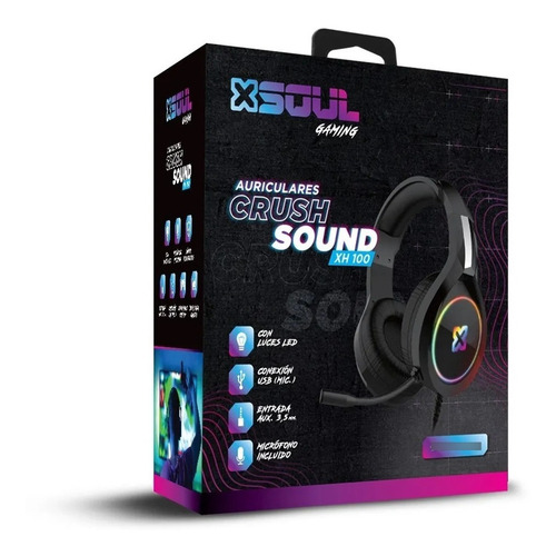 Imagen 2 de 4 de Auriculares Soul Gamer 5.1 Streamers Crush Sound Hx100 Jmc