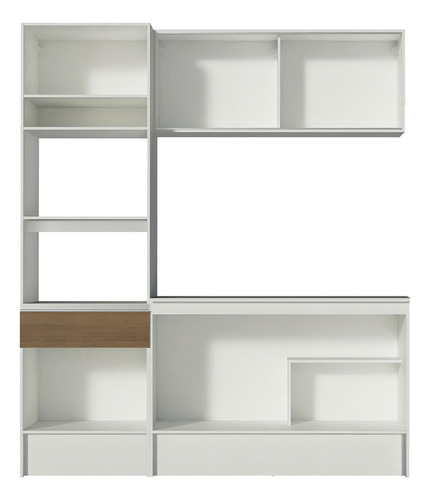 Cocina Integral Completa Modular Madesa Topazio 180cm Color Blanco/Marrón
