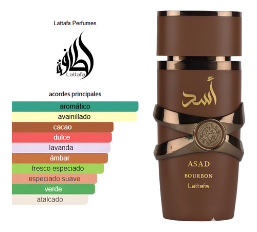 Perfumes Hombre Importados Lattafa Asad Bourbon Arabes 100ml