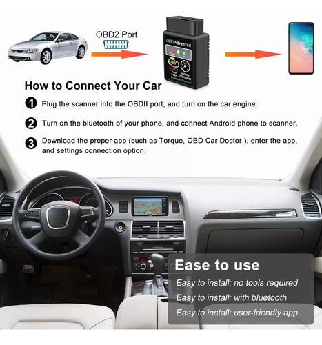 Scanner Automotriz Mini Elm327 Bluetooth Obd Advanced