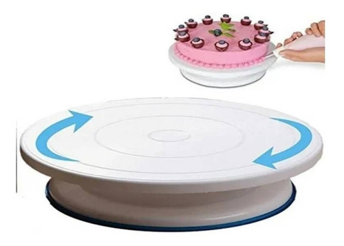 Plato Para Torta Con Pie Base Giratoria 28 Cm