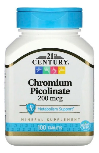Picolinato De Cromo 100 Capsulas Chromium Picolinate Eg Cc53 Sabor Nd