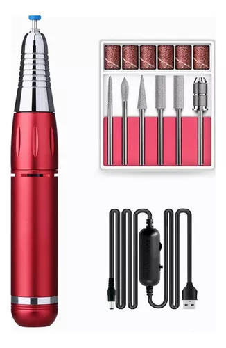  Taladro de uñas profesional de 35000 RPM, taladro eléctrico  portátil para dar forma, pulir, quitar uñas acrílicas, kit de manicura y  pedicura de uñas de gel : Belleza y Cuidado Personal