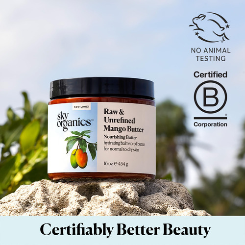 Manteca De Mango Sky Organics 100% Cruda Sin Refinar 473 Ml