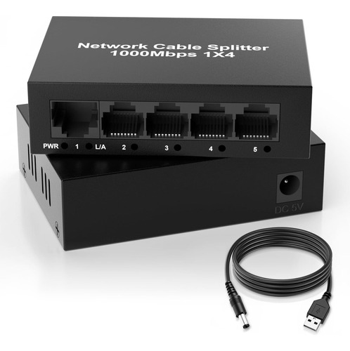 Interruptor Ethernet De 1000 Mbps De 5 Puertos, Divisor De R