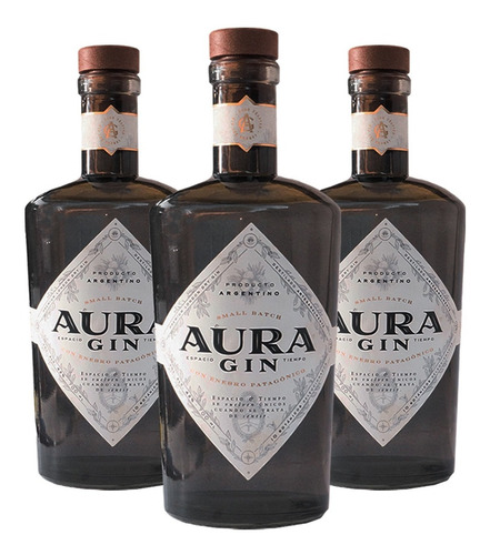 Aura Gin Premium London Dry Gin Lima Dulce Jazmín- X3 - Kaia