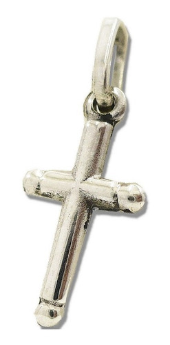 Cruz Plata 925 Modelo Cruz Palito Para Bautismo O Comunion Color Plateado