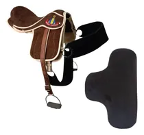 Comprar Sela Cavalo Selote Vaquejada Cela Montaria Em Couro Marrom