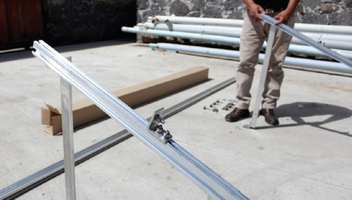 Estructura Para Panel Solar 4 Módulos De 60celdas 20° 1 Fila