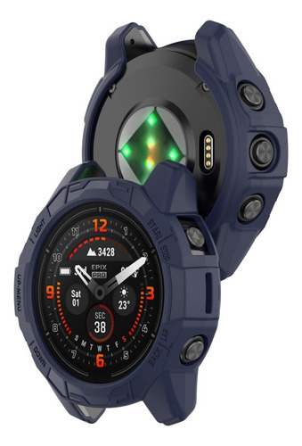 Funda De Reloj De Tpu Azul For Garmin Epix Pro/epix Pro Gen