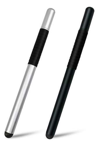 Stylus Universal 2 En 1 Plateado Para Dispositivos Táctiles