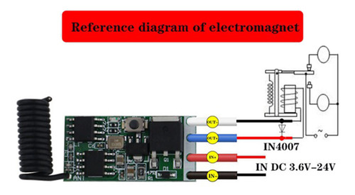Receptor De Relé Inalámbrico Con Control Remoto 433 Mhz 3.6