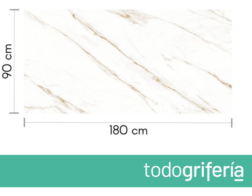 Porcelanato Pulido Simil Marmol Calacata 90x180 Raggi Oro