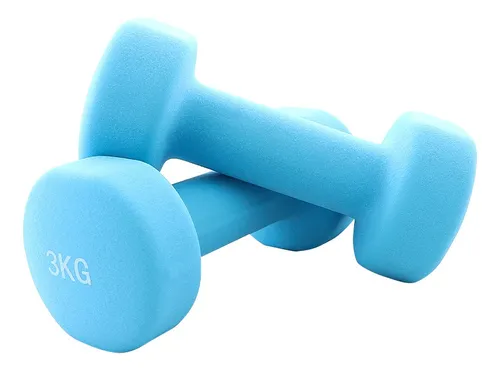 Par Mancuerna Neopreno Jks 2x3kg Celeste Cuotas sin inter s