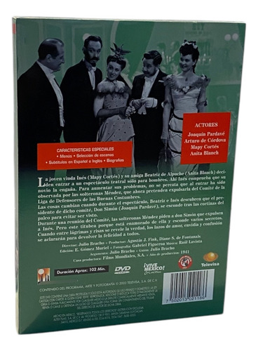 Ay Que Tiempos Señor Don Simon!pelicula.dvd.joaquin Pardave. (Usado)