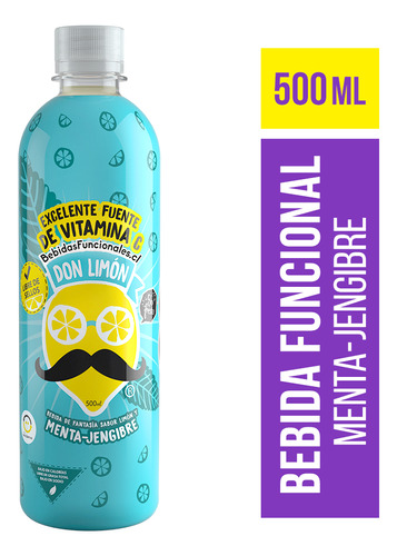 Don Limón Bebida Menta Jengibre 500 Ml