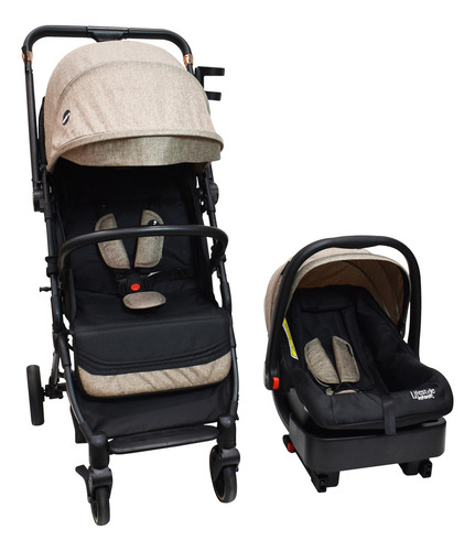 Carriola Vicka Travel System Lifestyle By Infanti Reversible Color Beige Chasis Negro