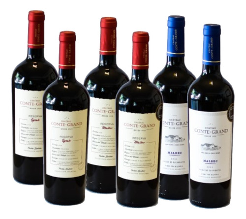 Vino Chateua Conte Grand Mix X6 Envio Gratis   