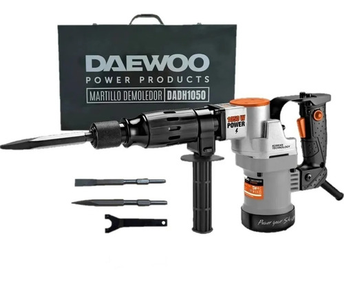 Imagen 3 de 10 de Martillo Demoledor Daewoo 1050w 15j Hexagonal 17mm + Acc