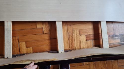 Cama Cucheta Escalera Lateral Con Cajones 1-1/2 Plaza Marrón Oscuro Camarote Con Escalera (Usado)