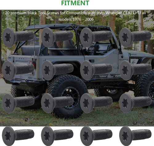 Tornillos Torx Para Jeep Wrangler Cj Yj Lj Tj 1976-2006, Rep