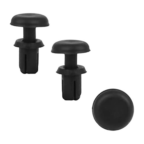 30 Remaches De Plástico Negro Uxcell De 4 Mm, Tipo Empuje, R