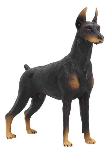 Figura De Dobermann De Pie, Modelo Doberman Negro, Juguetes