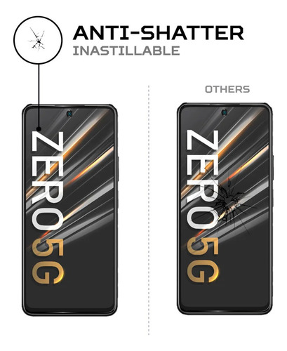 Imagen 5 de 6 de Protector De Pantalla Antishock Para Infinix Zero 5g