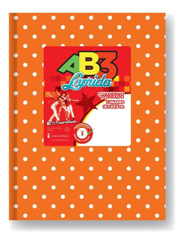 Cuaderno Laprida Ab3 / Abc Lunares Ray 50h Naranja