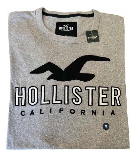 Remera Hollister Original Con Etiqueta Con Logo Bordado