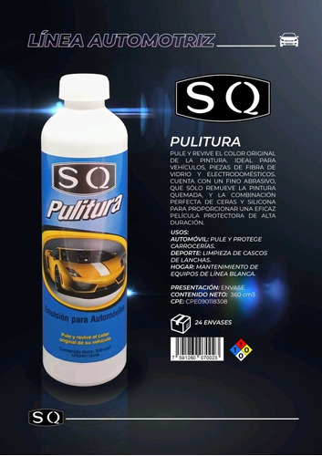 Pulitura Sq Emulsión Para Automóviles  