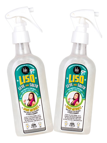 Pack Duo Liso Leve E Solto Spray Antifrizz Protector Térmico