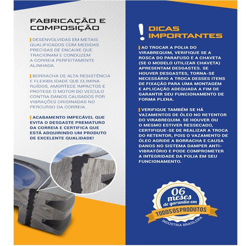 Imagem 4 de 4 de Polia Virabrequim 7pk Ford Transit 2.2 / 2.4 Tdci 2009/..