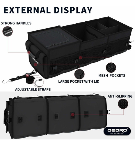 Oedro Organizador Maletero Automovil Portatil Plegable 3