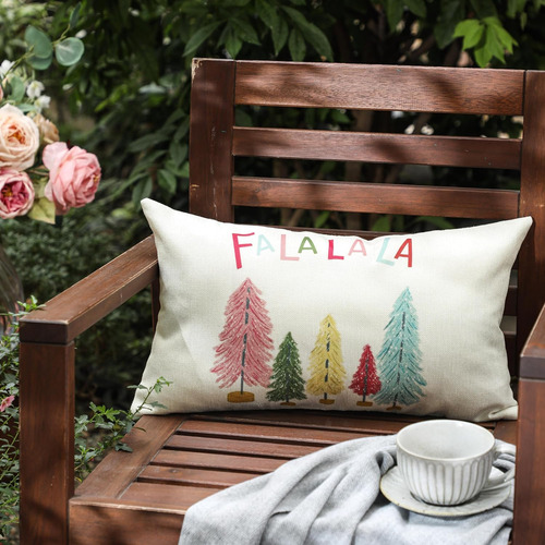 Fundas De Almohada De Navidad De 12 X 20 Pulgadas, Decoracio