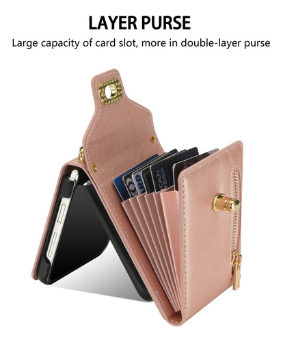 Funda Cruzada De Cuero Con MĂșltiples Ranuras For Tarjetas