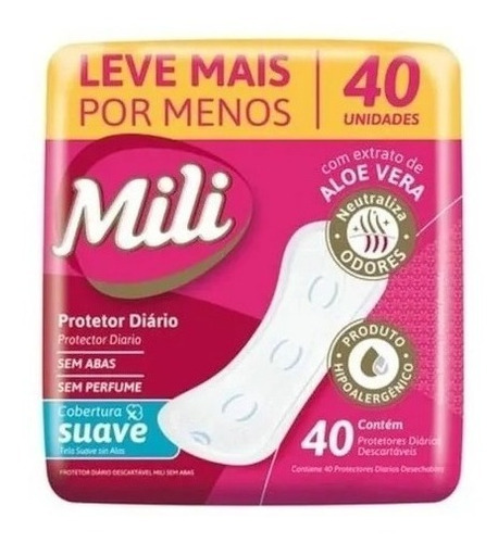 Protetor Diário Feminino Suave Sem Abas Aloe Vera 160 Un