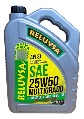 Kit Lubricación Reluvsa 25w50 4l P/ Tigra 1.6l 1999