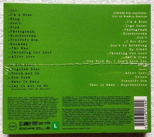 X - Ed Sheeran ( Wembley Edition - Cd + Dvd) Lacrado Fabrica
