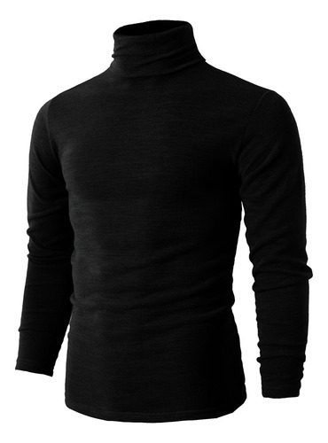 Mens Lightweight Slim Fit Turtleneck Pullover Casual Long Sl