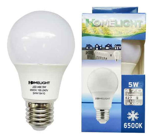 Bombillo Led Bulbo 5w 6500k E27 Homeligh