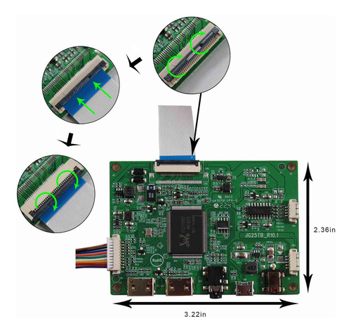 Placa Controladora Lcd Vsdisplay Hdmi Para La Pantalla Lcd D
